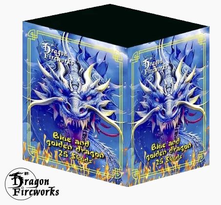 Blue & Gold Dragon - 25 skuds batteri